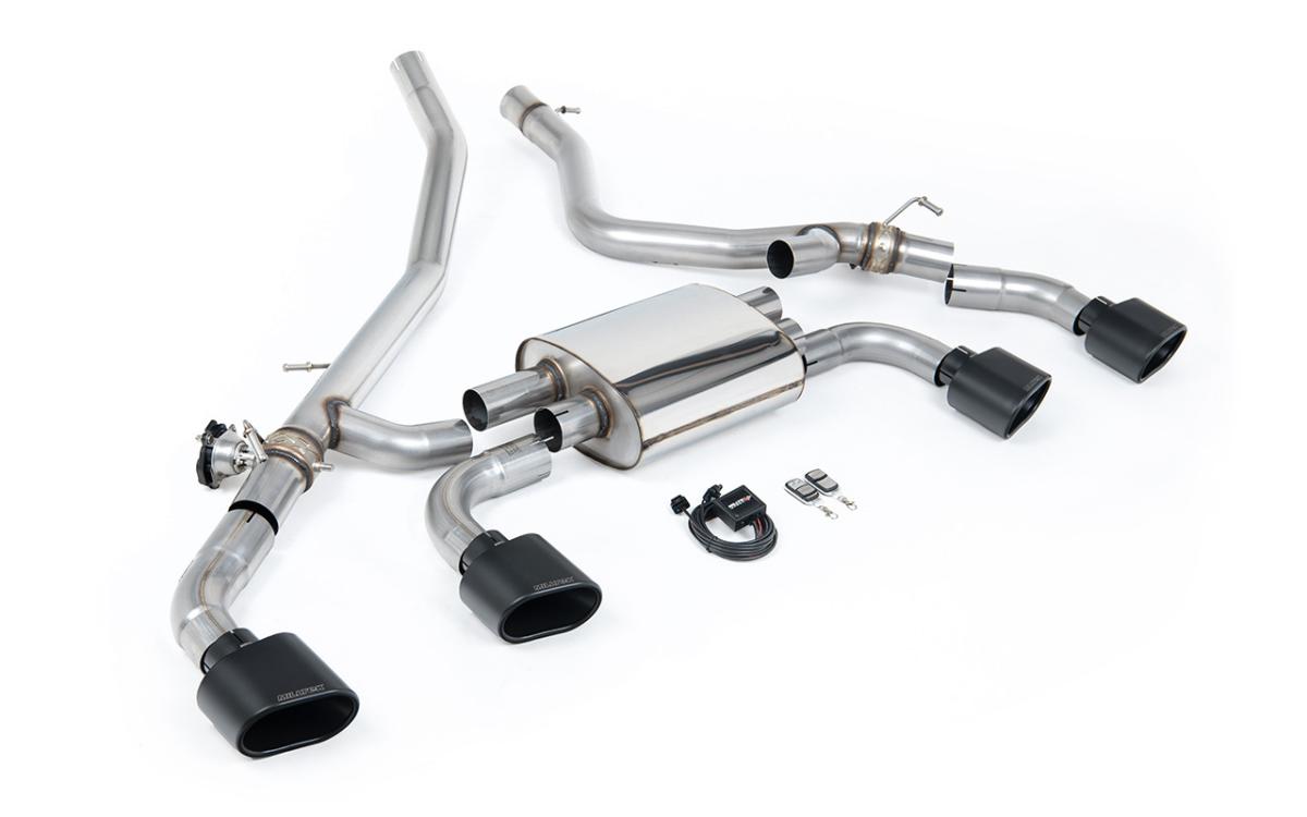 Range Rover Sport P440/460/510/550e L461(Hybrid) - Axle Back System (Valved) with Cerakote Black Ovals
