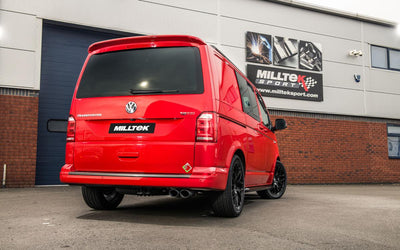 VW T5/T6 SWB - Resonated (Quieter) DPF-Back Exhaust System with Discrete Outlet