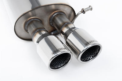 Jetta Mk5 GLI 2.0T FSI - Resonated (Quieter) Turbo-Back Exhaust System with Hi-Flow Sports Catalyst & Twin JET Trims
