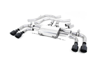 Alfa Romeo Giulia 2.9 V6 Quadrifoglio - Front Pipe-Back System with GT-100 Cerakote Trims - Valved