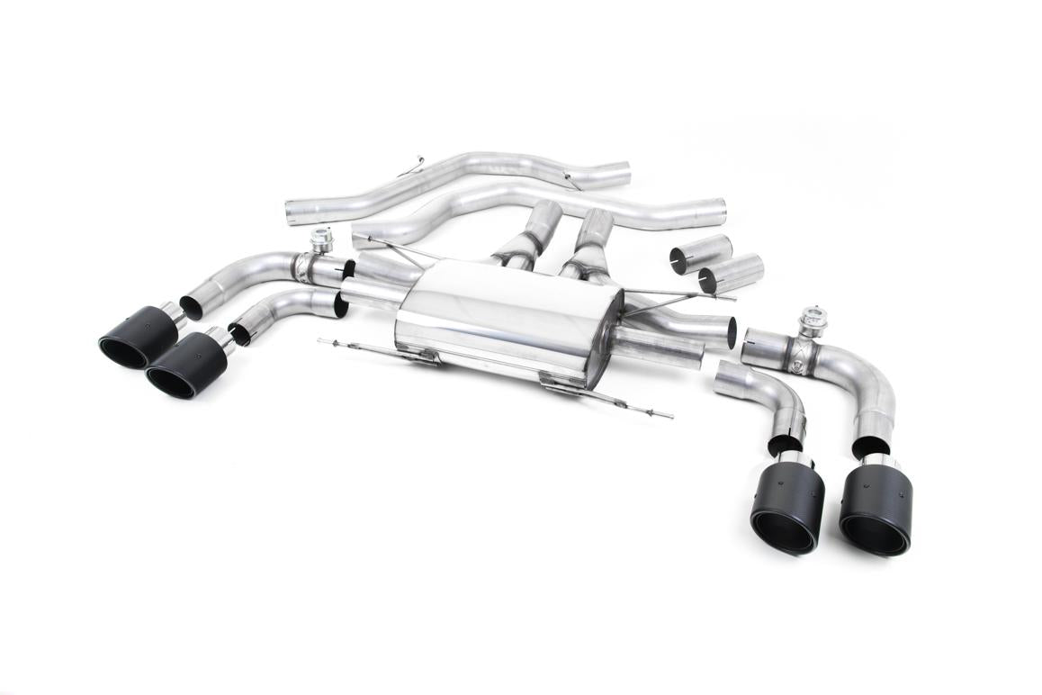 Alfa Romeo Giulia 2.9 V6 Quadrifoglio - Front Pipe-Back System with Jet-100 Carbon Trims - Valved