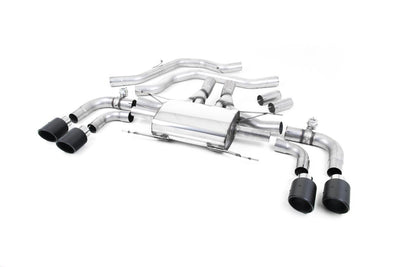 Alfa Romeo Giulia 2.9 V6 Quadrifoglio - Front Pipe-Back System with Jet-100 Carbon Trims - Valved