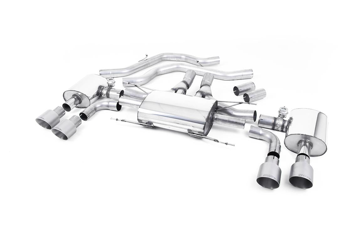 Alfa Romeo Giulia 2.9 V6 Quadrifoglio - Front Pipe-Back System with GT-100 Titanium Trims - Valved