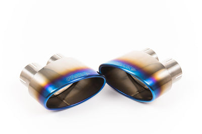 Audi RS5 B9.5 Non GPF Models - Resonated (Quieter) Cat Back Exhaust System with Burnt Titanium Oval Trims