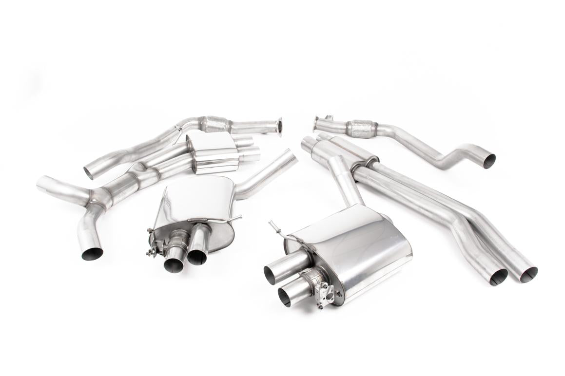 Audi RS5 B9.5 Non GPF Models - Resonated (Quieter) Cat Back Exhaust System with Titanium Oval Trims
