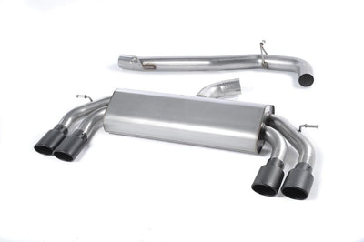 Audi S3 8V/8V.2 - Non-Valved & Non-Resonated Cat-Back Race Exhaust System (Louder) with Quad Oval Cerakote Black Trims