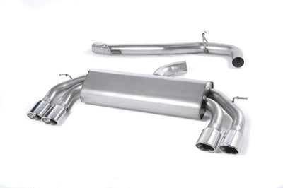 Audi S3 8V/8V.2 - Non-Valved & Non-Resonated (Loudest) Cat-Back Race Exhaust System with Quad Oval Polished Trims