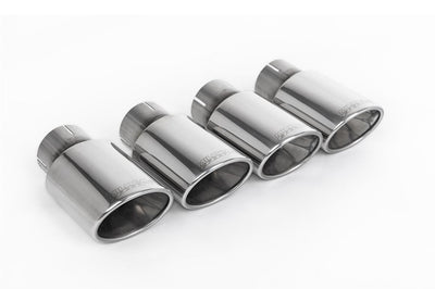Audi S3 8V/8V.2 - Non-Valved & Non-Resonated (Loudest) Cat-Back Race Exhaust System with Quad Oval Polished Trims