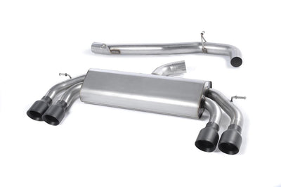 Audi S3 8V/8V.2 - Non-Valved & Non-Resonated (Louder) Cat-Back Race Exhaust System with Quad Round Cerakote Black Trims