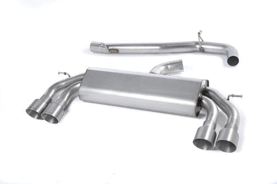Audi S3 8V/8V.2 - Non-Valved & Non-Resonated (Louder) Cat-Back Race Exhaust System with Quad Round Titanium Trims