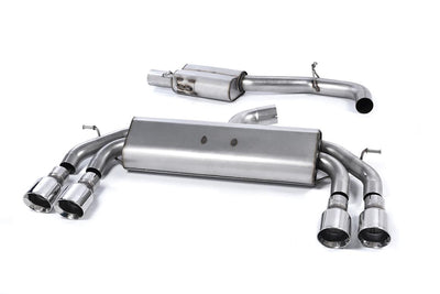 Audi S3 8V/8V.2 - Non-Valved & Resonated (Quieter) Cat-Back Race Exhaust System with Quad Round Polished Tips