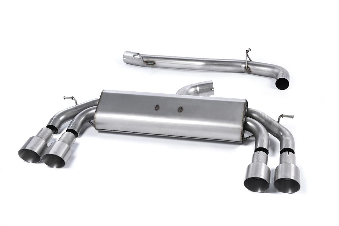 Audi S3 8V/8V.2 Sportback Non GPF - Non-Valved & Non-Resonated (Louder) Cat-Back Race Exhaust System with Quad Round Titanium Trims