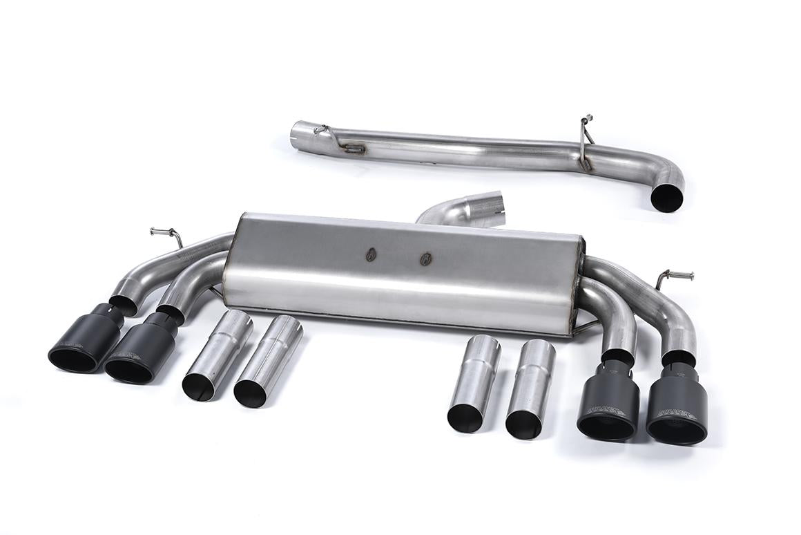 Audi S3 8V/V.2 - Non-Valved & Non-Resonated (Louder) Cat-Back Race Exhaust System with Quad Round Titanium Trims