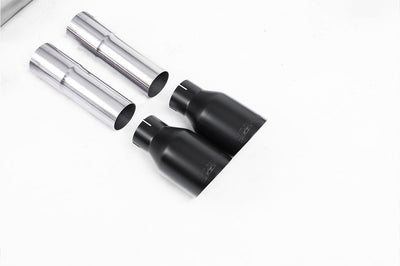 Audi S3 8V/V.2 - Non-Valved & Non-Resonated (Louder) Cat-Back Race Exhaust System with Quad Round Cerakote Black Trims