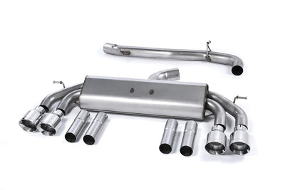 Audi S3 8V/V.2 - Non-Valved & Non-Resonated (Louder) Cat-Back Race Exhaust System with Quad Round Polished Trims