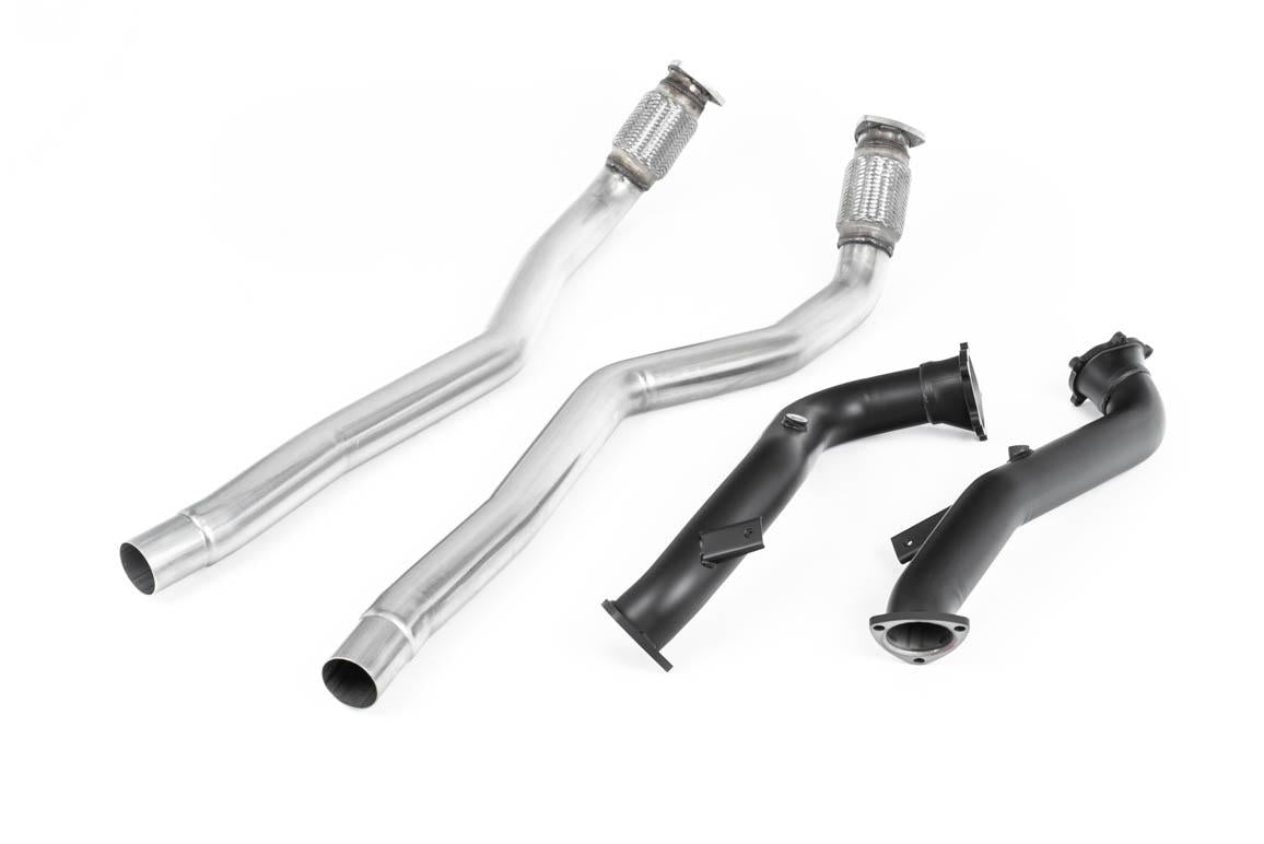 Large Bore Downpipes with Catalyst Bypass Pipes For Milltek Cat-Back (Audi C7 RS6/RS7/S6/S7)