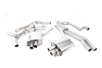 Audi RS4 B9 Avant - Resonated Cat-Back Exhaust System with Polished Oval Trims
