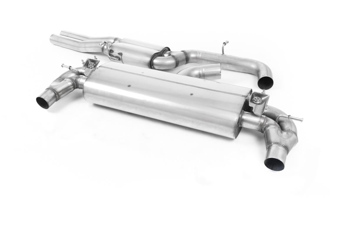 Audi RS3 8V Facelift - Resonated (Quieter) Cat-Back Exhaust System with Cerakote Black Trims