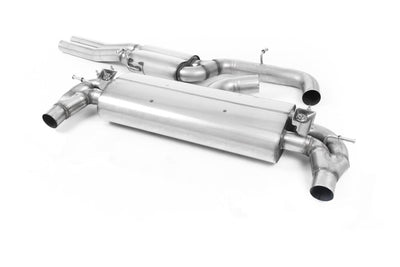Audi RS3 8V Facelift - Resonated (Quieter) Cat-Back Exhaust System with Cerakote Black Trims