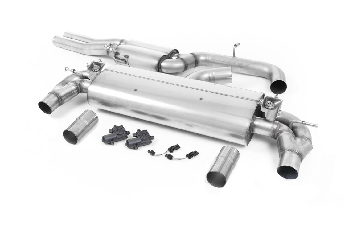 Audi RS3 8V - Resonated (Quieter) Cat-Back Exhaust System with Burnt Titanium Oval Trims