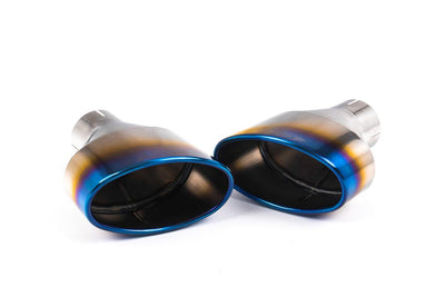 Audi RS3 8V - Resonated (Quieter) Cat-Back Exhaust System with Burnt Titanium Oval Trims