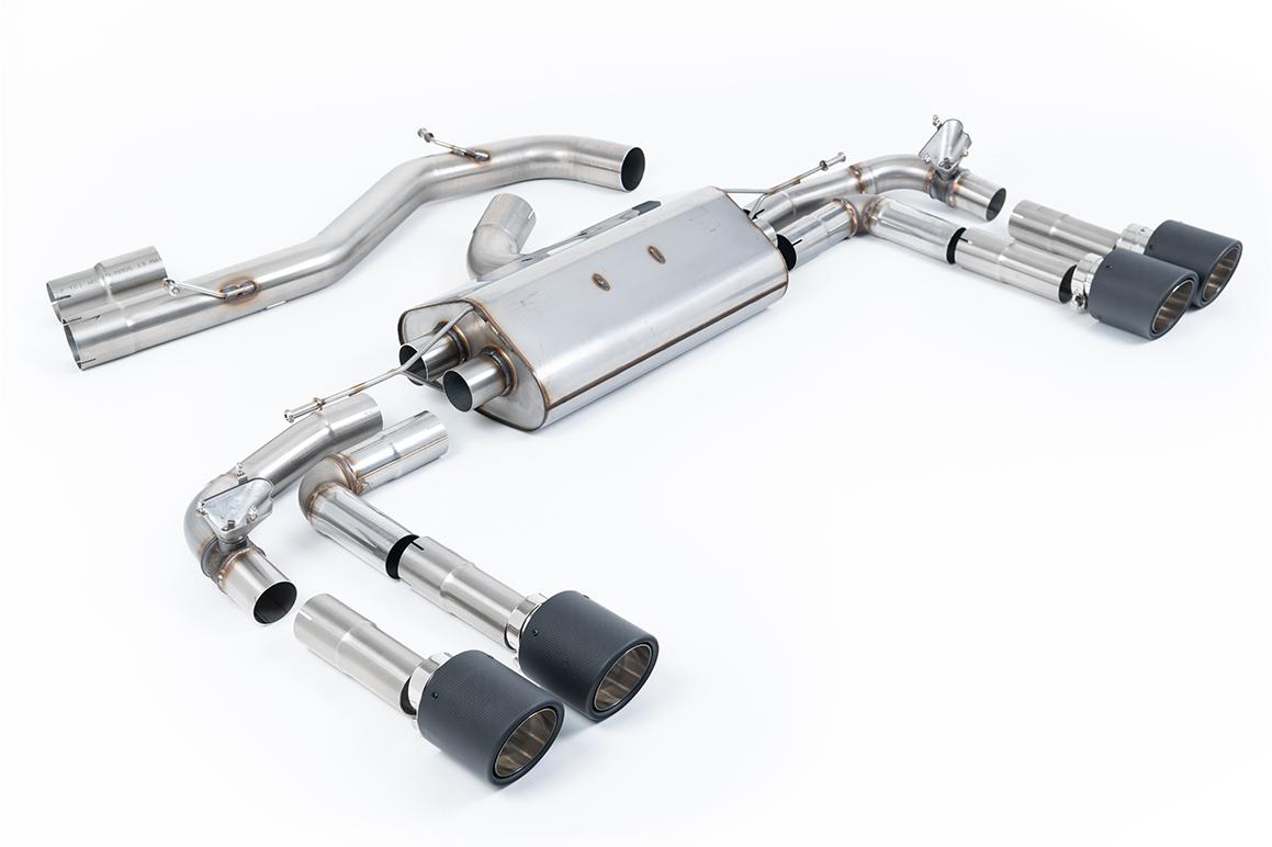 Audi S3 8Y - Part-Resonated Cat-Back Exhaust System with JET-115 Carbon Tips