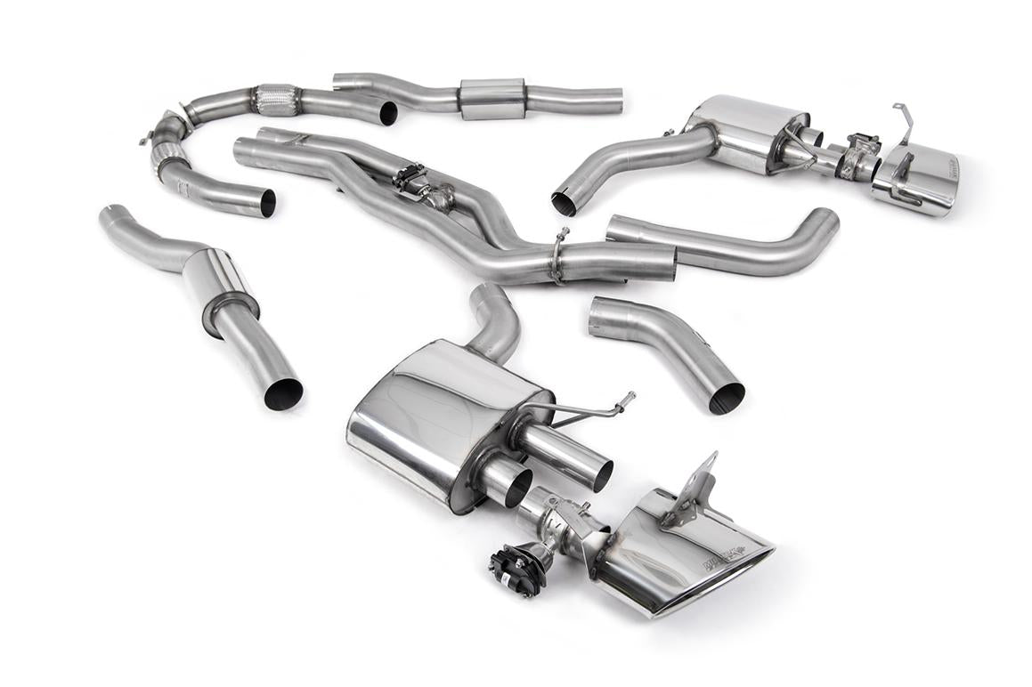 Audi RS6/RS7 C8 - Resonated Cat Back System (Twin 80mm) with Polished Oval Trims