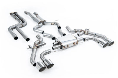BMW X3 G01 S58 - Non-Resonated (Louder) Downpipe Back Exhaust System with Polished Trims
