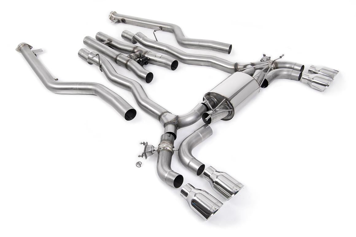 BMW M5 F90 LCI (GPF Equipped) - Cat Back Exhaust System with Polished GT-100 Trims