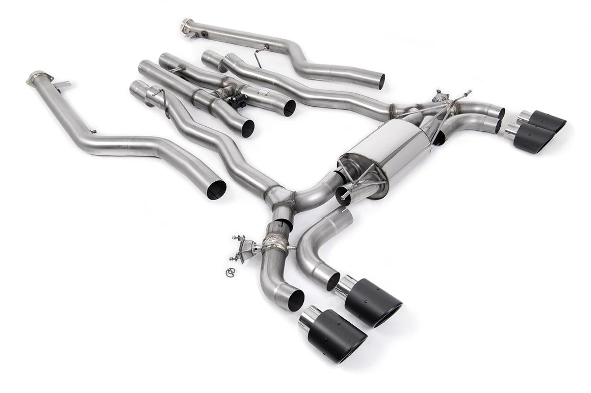 BMW M5 F90 LCI (GPF Equipped) - Cat Back Exhaust System with with Carbon JET-100 Trims