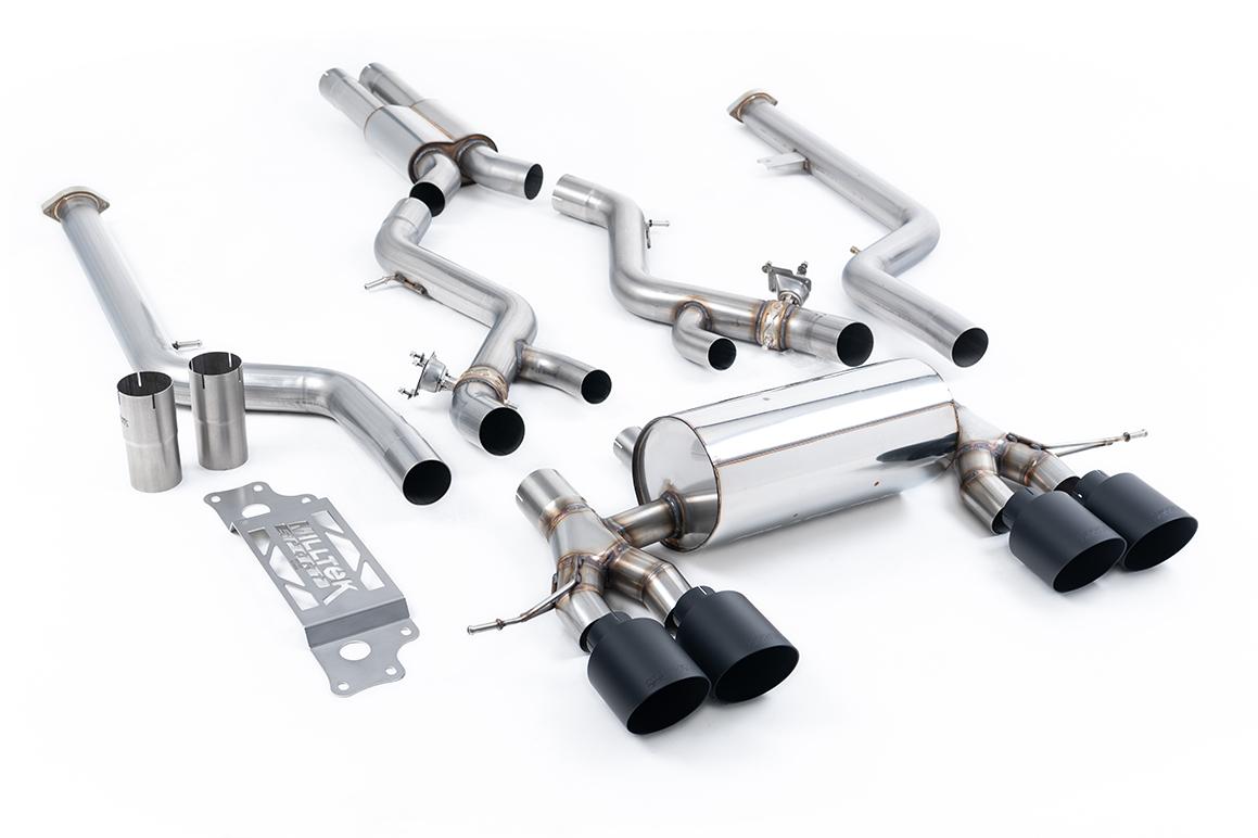 BMW G87 M2 - Cat-Back Resonated, Including Resonated 3" GPF Bypass - with GT-115 Cerakote Black Trims