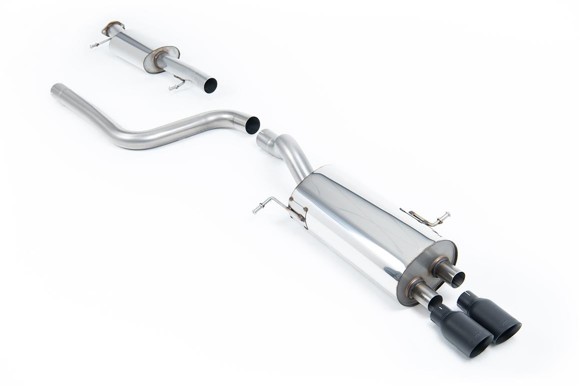 Ford Fiesta MK7/7.5 ST 1.6 - Resonated (Quieter) Cat-Back Exhaust System with Cerakote Black Tips