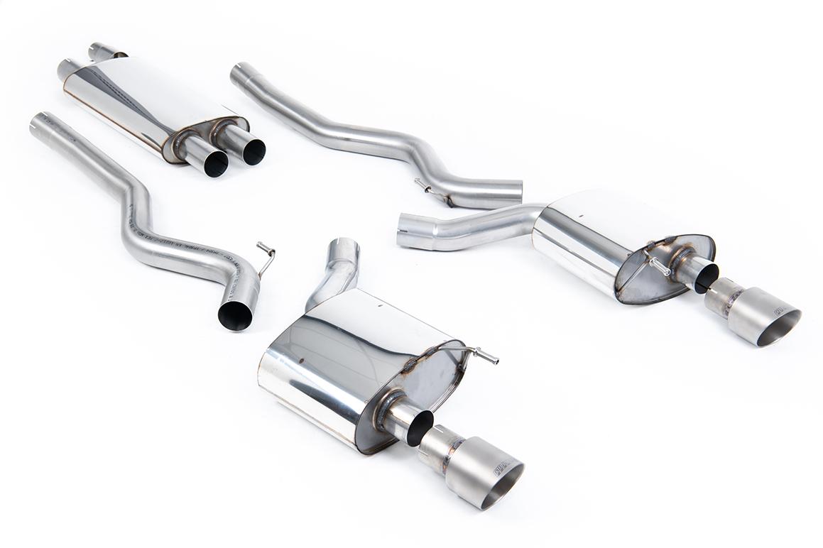 Ford Mustang 2.3 (S550 Fastback) - Resonated (Quieter) Cat-Back Exhaust System with GT-100 Titanium Trims