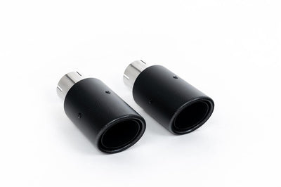 Ford Fiesta MK7/7.5 Ecoboost 1.0T - Resonated (Quieter) Cat-Back Exhaust System with Carbon Fibre Jet-80 Trims