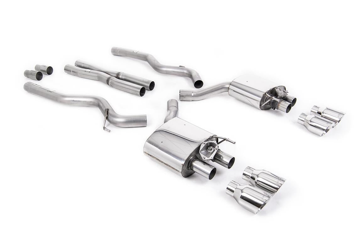 Ford Mustang 5.0 V8 GT (Fastback - Facelift) - Cat-Back Exhaust System with Polished GT-100 Trims