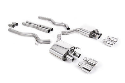 Ford Mustang 5.0 V8 GT (Fastback - Facelift) - Cat-Back Exhaust System with Polished GT-100 Trims
