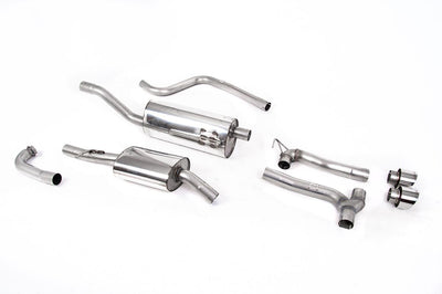 Ford Fiesta MK8 1.0T ST Line (Non GPF Models) Dual Outlets - Resonated (Quieter) Dual Outlet Exhaust System with Polished GT-100 Trims (Requires Maxton Diffuser)