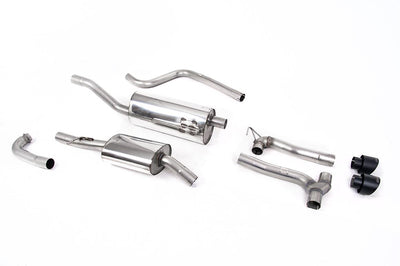 Ford Fiesta MK8 1.0T ST Line (Non GPF Models) Dual Outlets - Resonated (Quieter) Dual Outlet Exhaust System with Cerakote Black GT-100 Trims (Includes Maxton Diffuser)