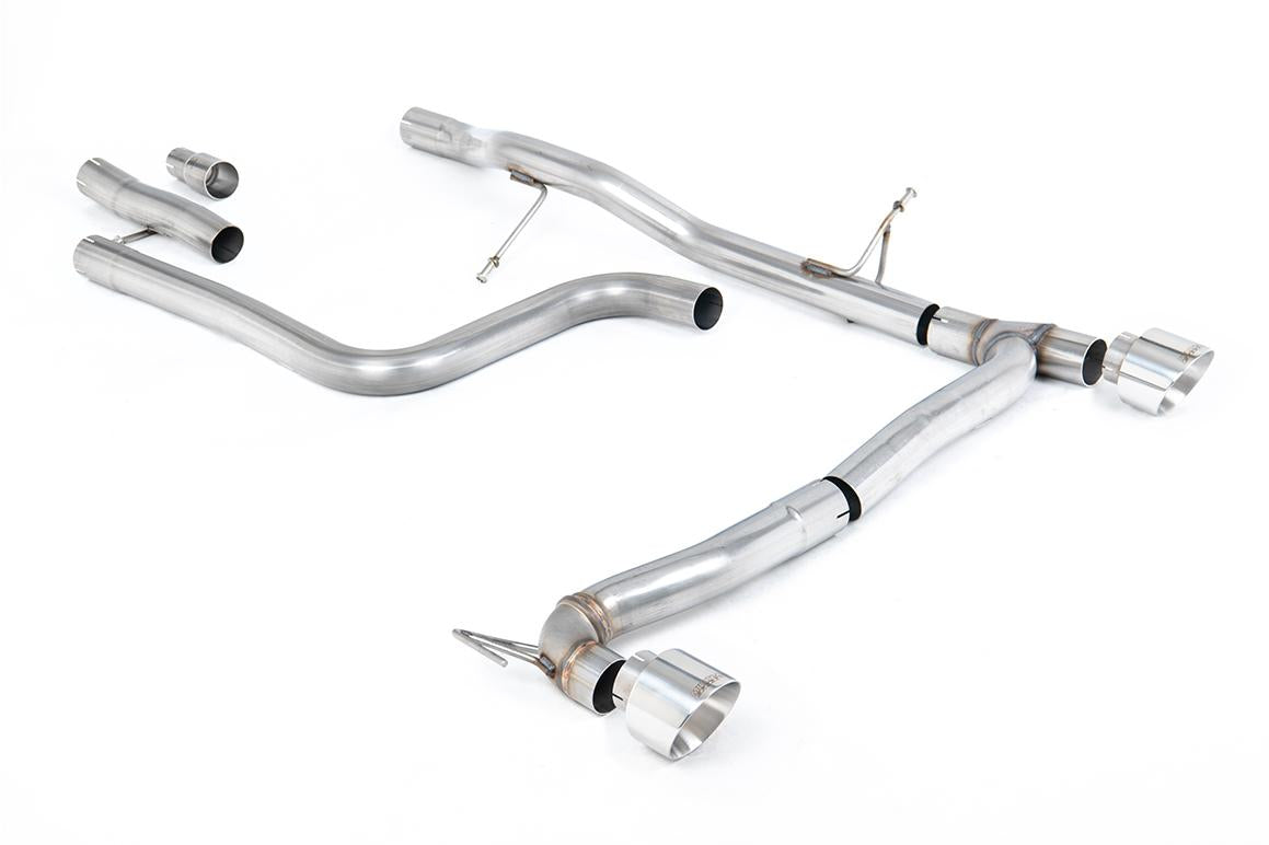 Ford Fiesta MK8 1.0T ST Line (GPF Models) Dual Outlets - Non-Resonated (Louder) GPF/OPF Back with Polished GT-100 Trims (Includes Maxton Diffuser)