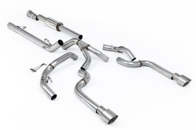Ford F150 5.0 V8 Supercrew - Race Part-Resonated (Louder) Cat-back with Dual Brushed Titanium Tips