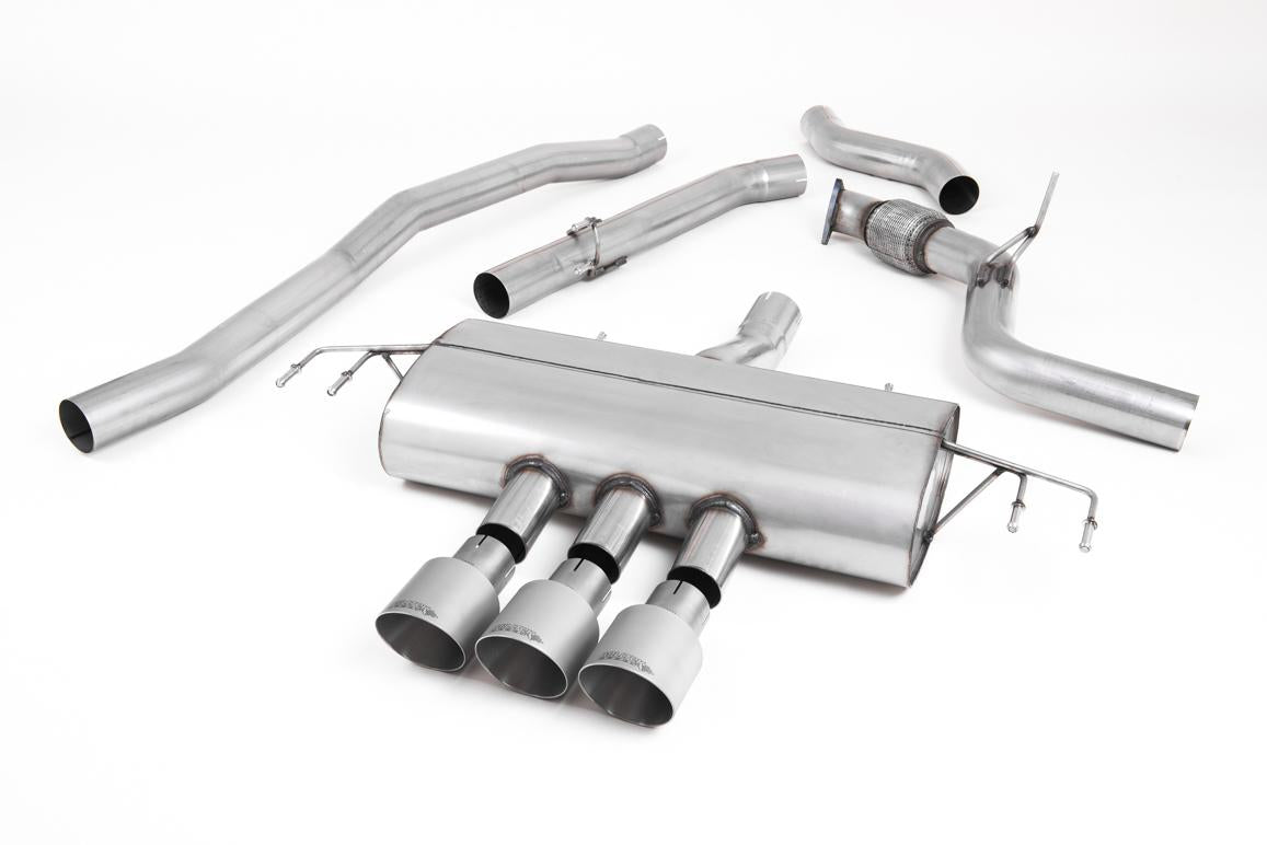 Honda Civic FK8 Type R - Non-Resonated (Louder) Cat-Back Exhaust System with 3 x Titanium GT-100 Trims
