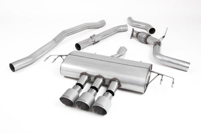 Honda Civic FK8 Type R - Non-Resonated (Louder) Cat-Back Exhaust System with 3 x Titanium GT-100 Trims