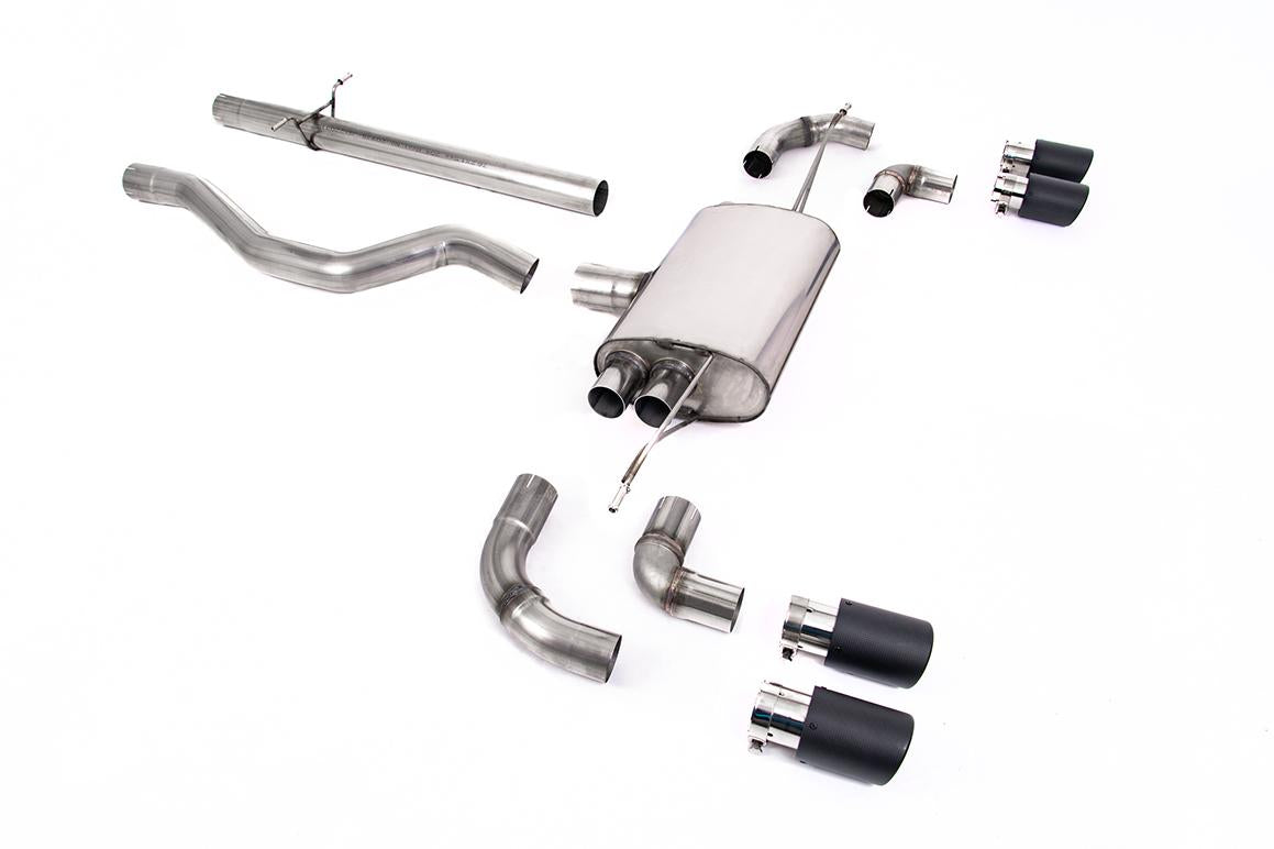 Land Rover Defender 110 2.0 I4 P300 & P400e - OPF/GPF Back System Non Resonated (Louder) with JET-90 Carbon Trims