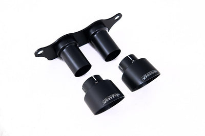 Porsche 991.2 GT3 & GT3 RS - GT-100 Cerakote Black Trims & Mounting Plate - Fits to OE Rear Silencer