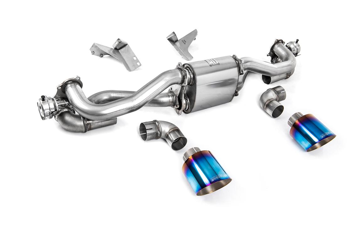 Porsche 718 GTS & Spyder Boxter/GT4 4.0 Cayman (GPF PDK Models) - Particulate Filter-Back with Burnt/Blue Titanium Trims