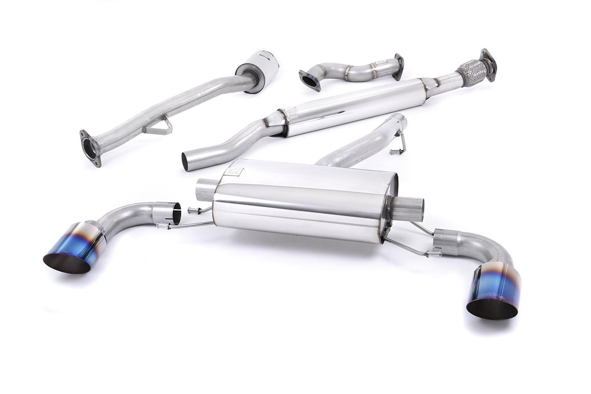 Toyota GT86/Subaru BRZ - Resonated (Quieter) Primary Cat-Back Exhaust System with Burnt Titanium Trims