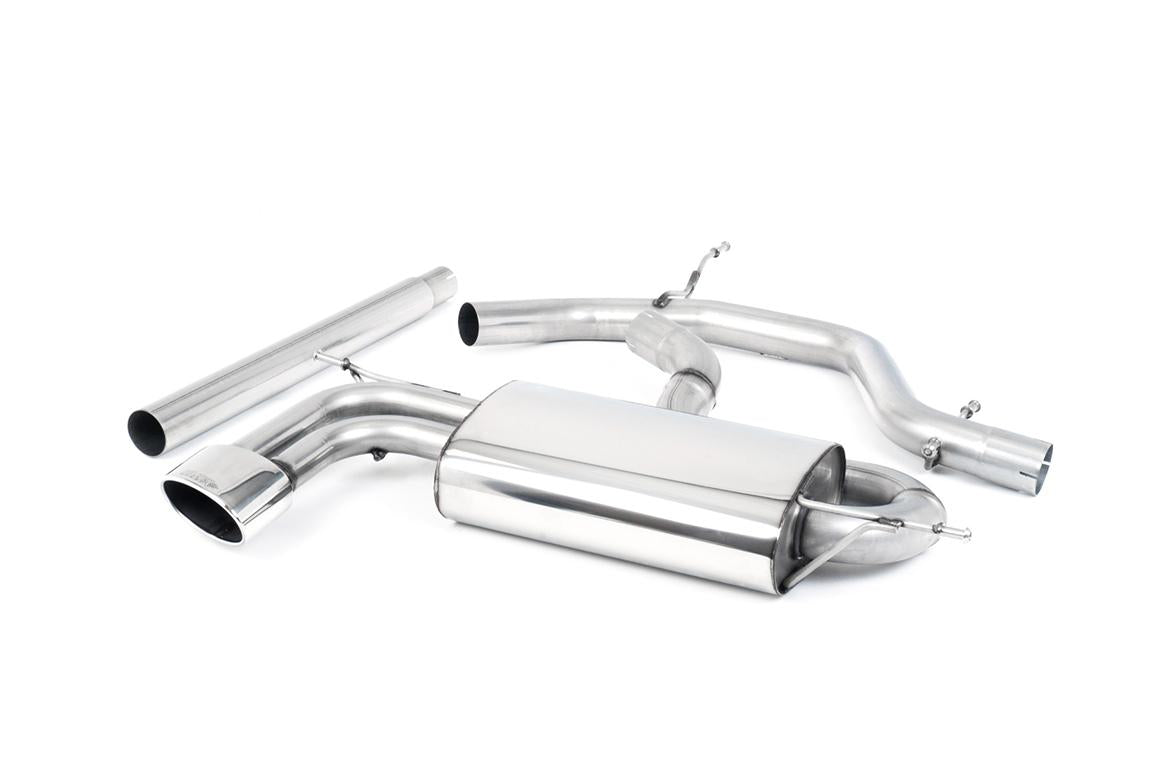Seat Leon 2.0 TDI - Non-Resonated (Louder) Cat-Back Exhaust System with Oval Tips (Non Detachable)
