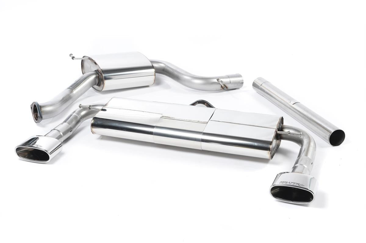 Seat Leon Cupra 280/290 (Non GPF Models) - Resonated (Quieter) Cat-Back Exhaust System with Front Silencer Delete & Polished Oval Tips