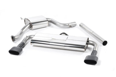 Seat Leon Cupra 280/290 (Non GPF Models) - Resonated (Quieter) Cat-Back Exhaust System with Front Silencer Delete & Black Oval Tips