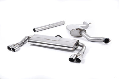 Seat Leon Cupra 280/290 (Non GPF Models) - Resonated (Quieter) Cat-Back Exhaust System with Front Silencer Delete & Quad Polished Round Tips